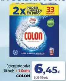 SPAR Lanzarote Colon - detergente polvo 30 dosis oferta