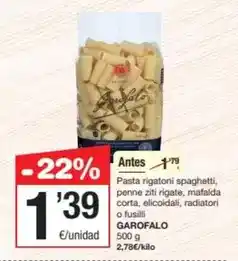 SPAR Fragadis Garofalo - pasta rigatoni spaghetti oferta