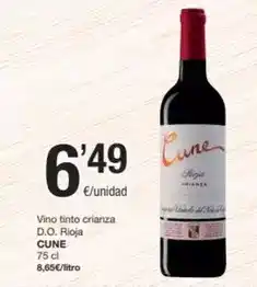 SPAR Fragadis Cune - vino tinto crianza d.o. rioja oferta