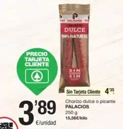 SPAR Fragadis Palacios - chorizo dulce o picante oferta