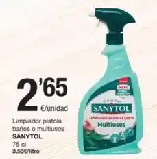 SPAR Fragadis Sanytol - limpiador pistola baños o multiusos oferta