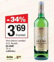 SPAR Fragadis Blume - vino blanco verdejo d.o. rueda oferta