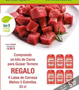Masymas Mahou - comprando un kilo de carne para guisar ternera oferta