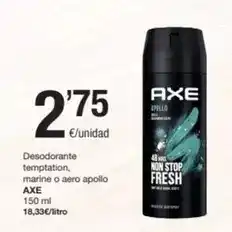SPAR Fragadis Axe - desodorante temptation, marine o aero apollo oferta