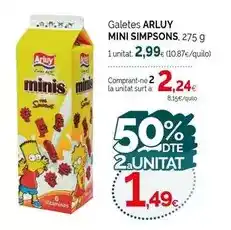 Condis Arluy - galetes mini simpsons oferta