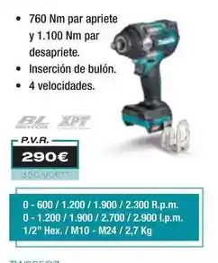 Ferri 760 nm par apriete y 1,100 nm par oferta