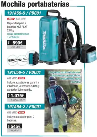 Ferri Makita - mochila portabaterías oferta