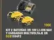 Ferri Dewalt - kit 2 baterias xr 18v li ion bah y cargador multivoltaje xr oferta