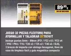 Ferri Dewalt - juego 32 piezas flextorq para atornillar y taladrar oferta