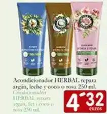 Supermercados Bip Bip Herbal - acondicionador repara argen, leche y coco o rosa oferta