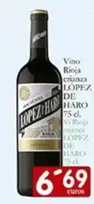 Supermercados Bip Bip Lopez de haro - vino rioja crianza oferta