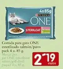 Supermercados Bip Bip Purina - comida para gato esterilizado salmon/ pavo oferta