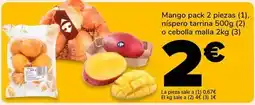 Supeco Mango, níspero tarrina o cebolla malla oferta