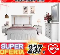 Muebles Boom Conjunto cabecero mesitas oferta