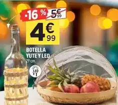 Centrakor Botella yute y led oferta