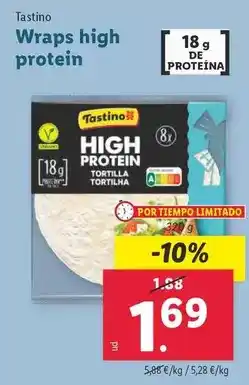 Lidl Tastino - wraps high protein oferta