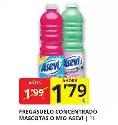 Supermercados MAS Asevi - fregasuelo concentrado mascotas o mio oferta