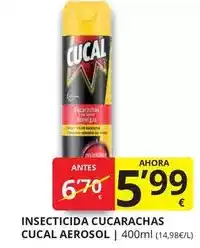 Supermercados MAS Cucal - insecticida cucarachas oferta