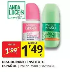 Supermercados MAS Instituto español - desodorante oferta