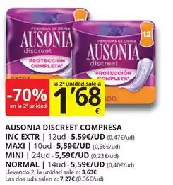 Supermercados MAS Ausonia - discreet compresa inc extr maxi oferta