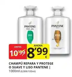 Supermercados MAS Pantene - champú repara y protege o suave y liso oferta