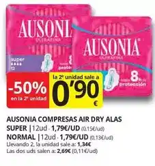 Supermercados MAS Ausonia - compresas air dry alas super oferta