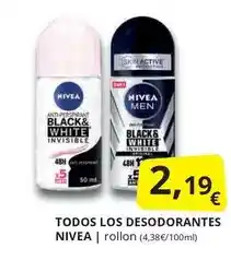 Supermercados MAS Nivea - todos los desodorantes oferta