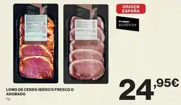 El Corte Inglés Origen - lomo de cerdo ibérico fresco o adobado oferta