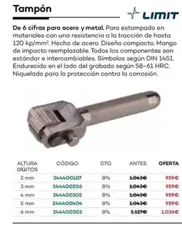Ferri Limit - tampón oferta
