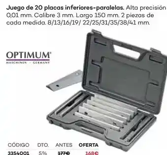 Ferri Juego de 20 placas inferiores-paralelas oferta