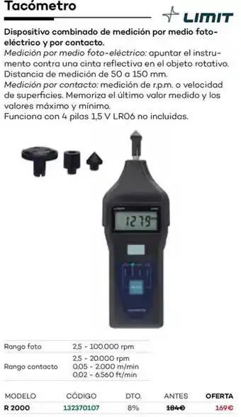 Ferri Limit - tacometro oferta