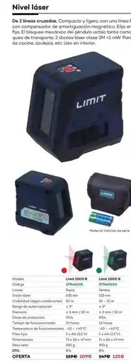 Ferri Limit - nivel láser oferta