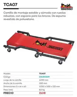 Ferri Tca07/ camilla de montaje estable y comoda con ruedas robustas oferta