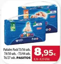 Spar Tenerife Pasitos - panales pack t3/56 uds. t4/50 uds. t5/44 uds. t6/27 uds oferta