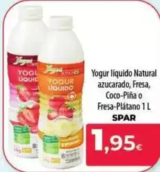 Spar La Palma Spar - yogur liquido natural azucarado oferta