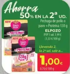 Spar La Palma Elpozo - pechuga de pollo o pavo + proteína oferta