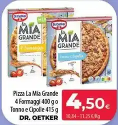 Spar La Palma Dr oetker - pizza la mia grande 4 formaggi oferta