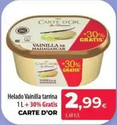 Spar La Palma Carte d'or - helado vainilla tarrina oferta