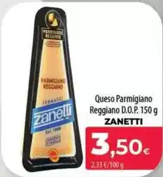 Spar La Palma Zanetti - queso parmigiano reggiano d.o.p oferta