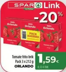 Spar La Palma Orlando - tomate frito brik oferta