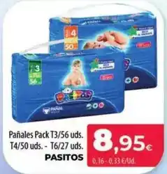 Spar La Palma Pasitos - panales pack t3/56 uds. t4/50 uds oferta
