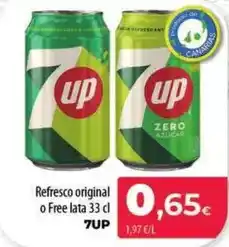 Spar La Palma 7up - refresco original o free oferta
