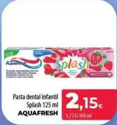 Spar La Palma Aquafrsh - pasta dental infantil oferta