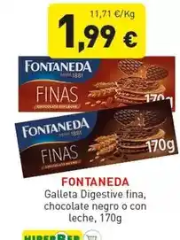 Hiperber Fontaneda - galleta digestive fina, chocolate negro o con leche oferta