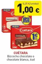 Hiperber Cuétara - bizcocho chocolate o chocolate blanco oferta