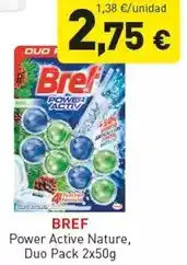 Hiperber Bref - power active nature, duo pack 2x50g oferta