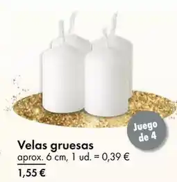 TEDi Velas gruesas oferta