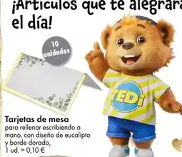 TEDi Tarjetas de mesa oferta