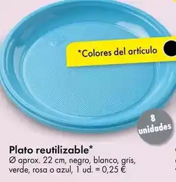 TEDi Plato reutilizable oferta