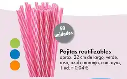 TEDi Pajitas reutilizables oferta